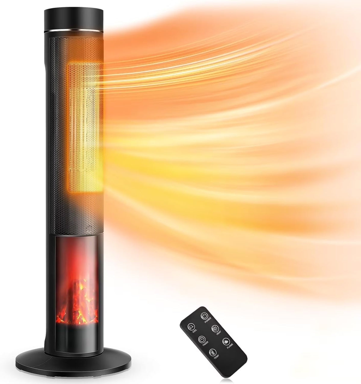 Airchoice 1500W 36 in Ceramic Tower Space Heater, 3 Heat Settings, Adjustable, for 300 sq ft