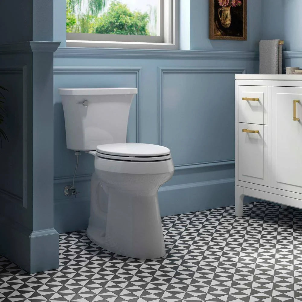 Extra Tall Highline Arc Complete Solution 2-piece 1.28 GPF Single Flush Elongated Toilet in White (Seat Included) 78305-0