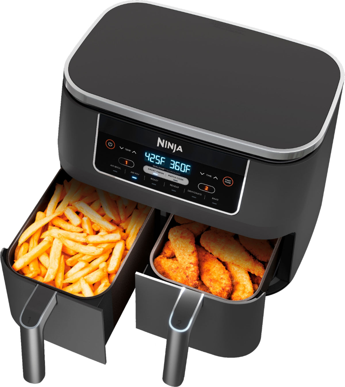 DualZone 6-in-1 8-Qt Air Fryer – Black