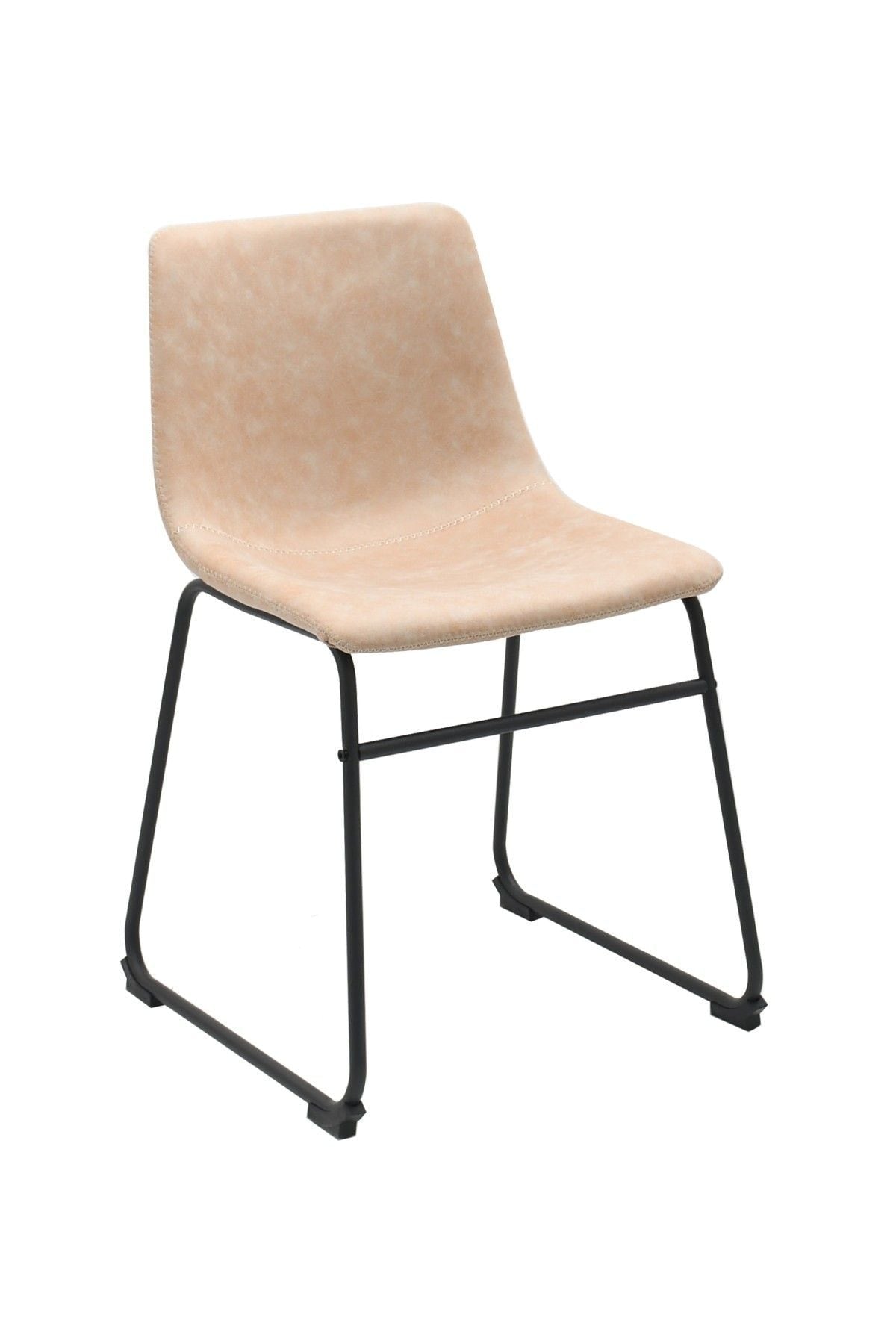 Rachel Vintage Beige Fabric Upholstered Dining Chair, 2-pc
