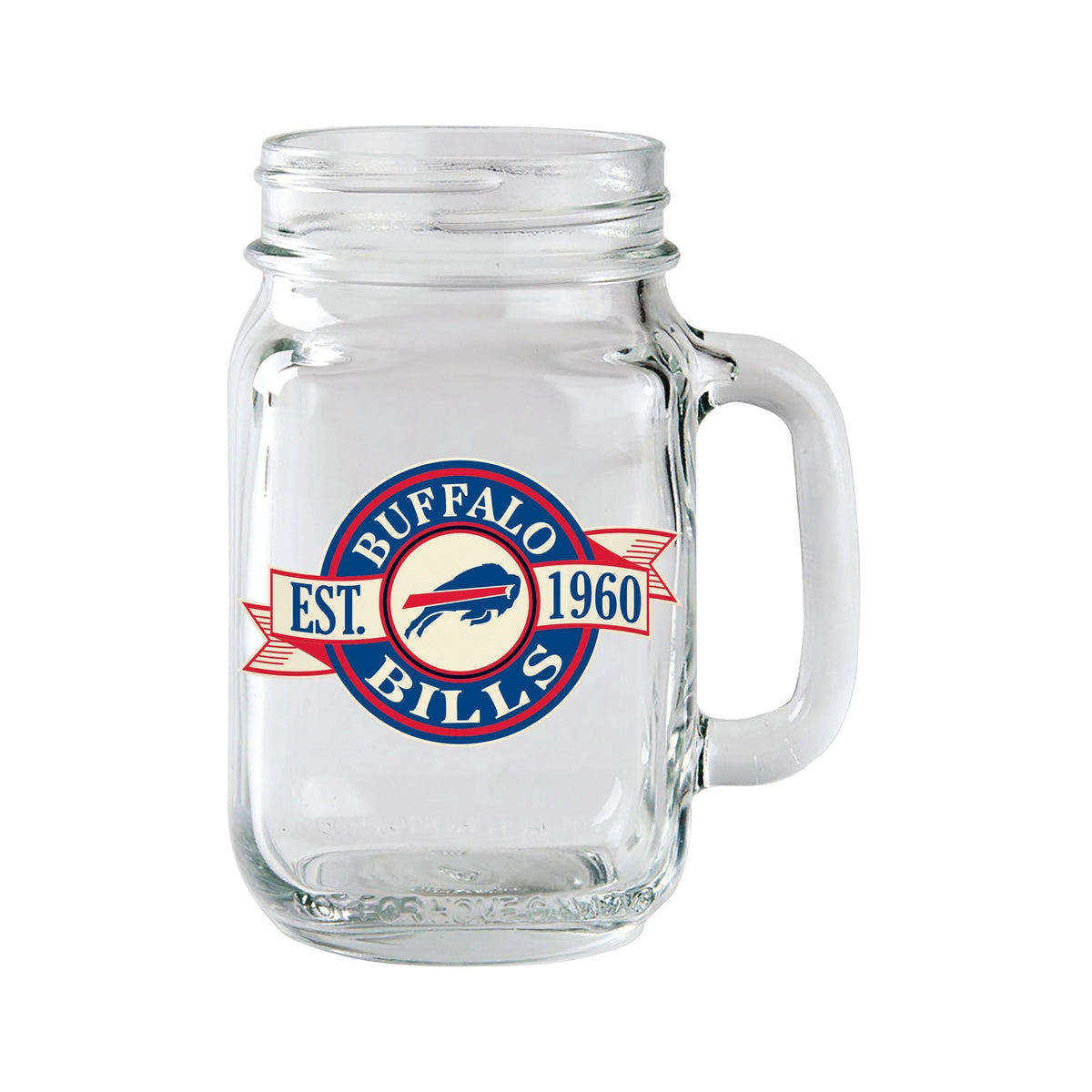 Mason Jar Mug Pint Glass For Football Fans/Collectors, 16.5-oz