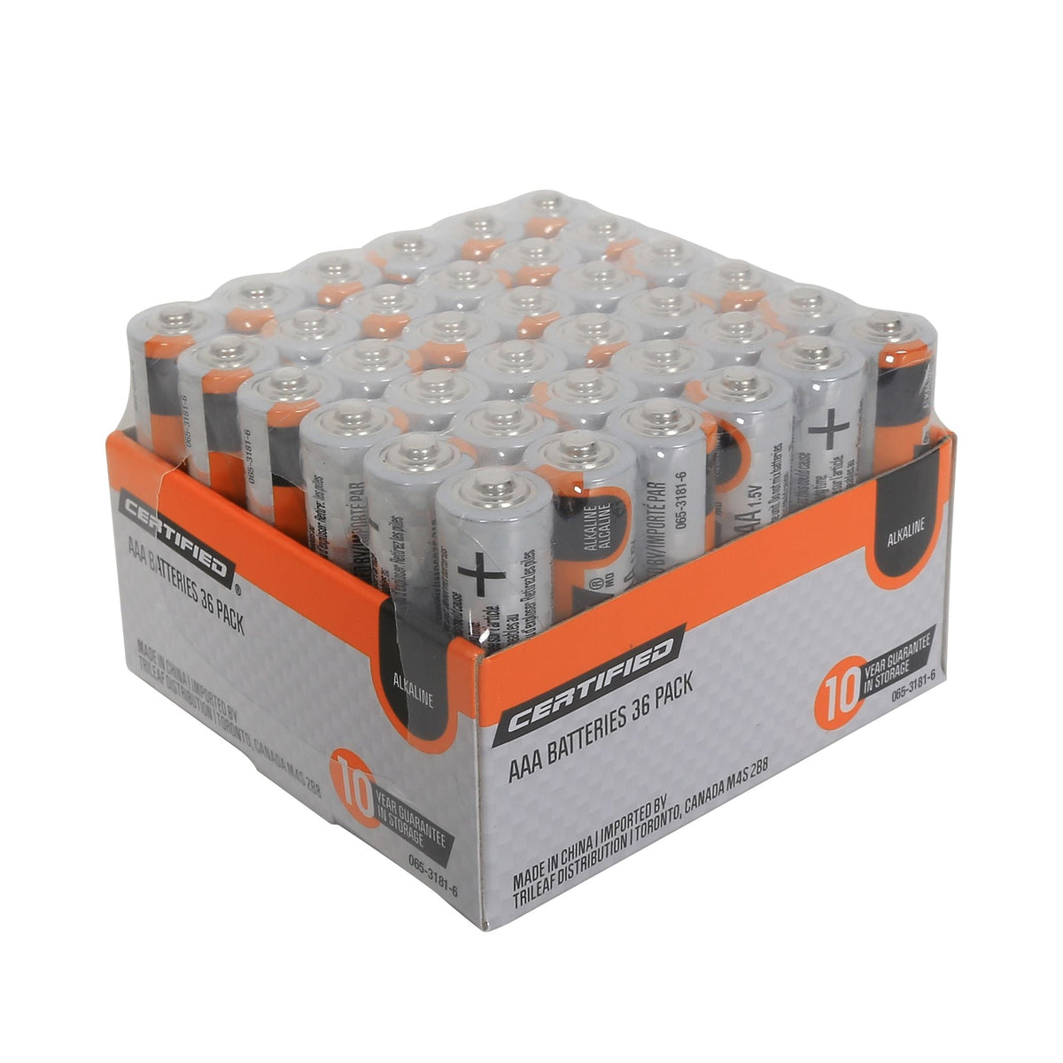 AAA Alkaline Battery Set, All Purpose, Long Shelf Life, 36-pk