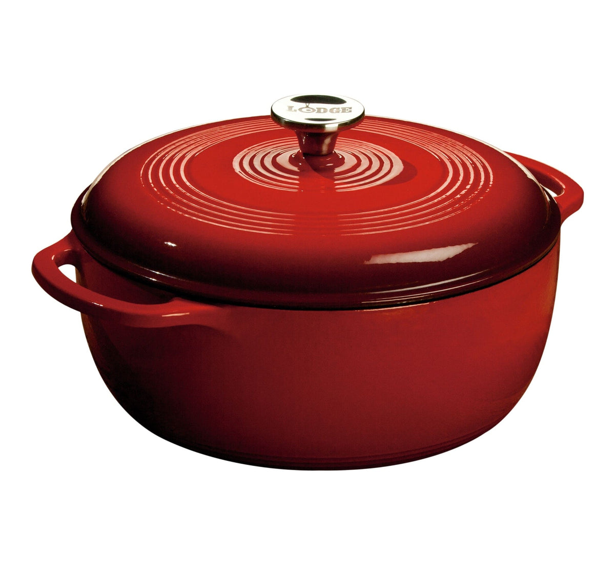Enamel Cast Iron Dutch Oven, Red, 6-qt