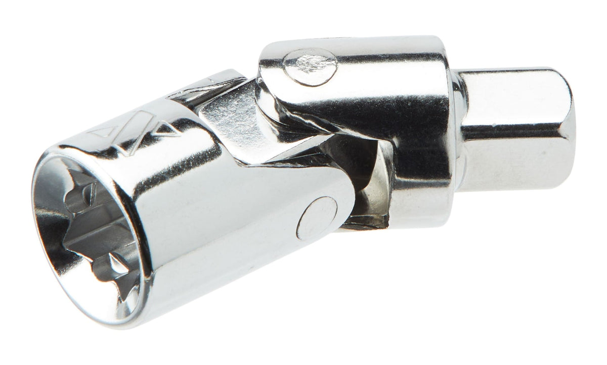 3/8-in Drive Universal Joint Socket, CRV, Nickel-Chrome Plating
