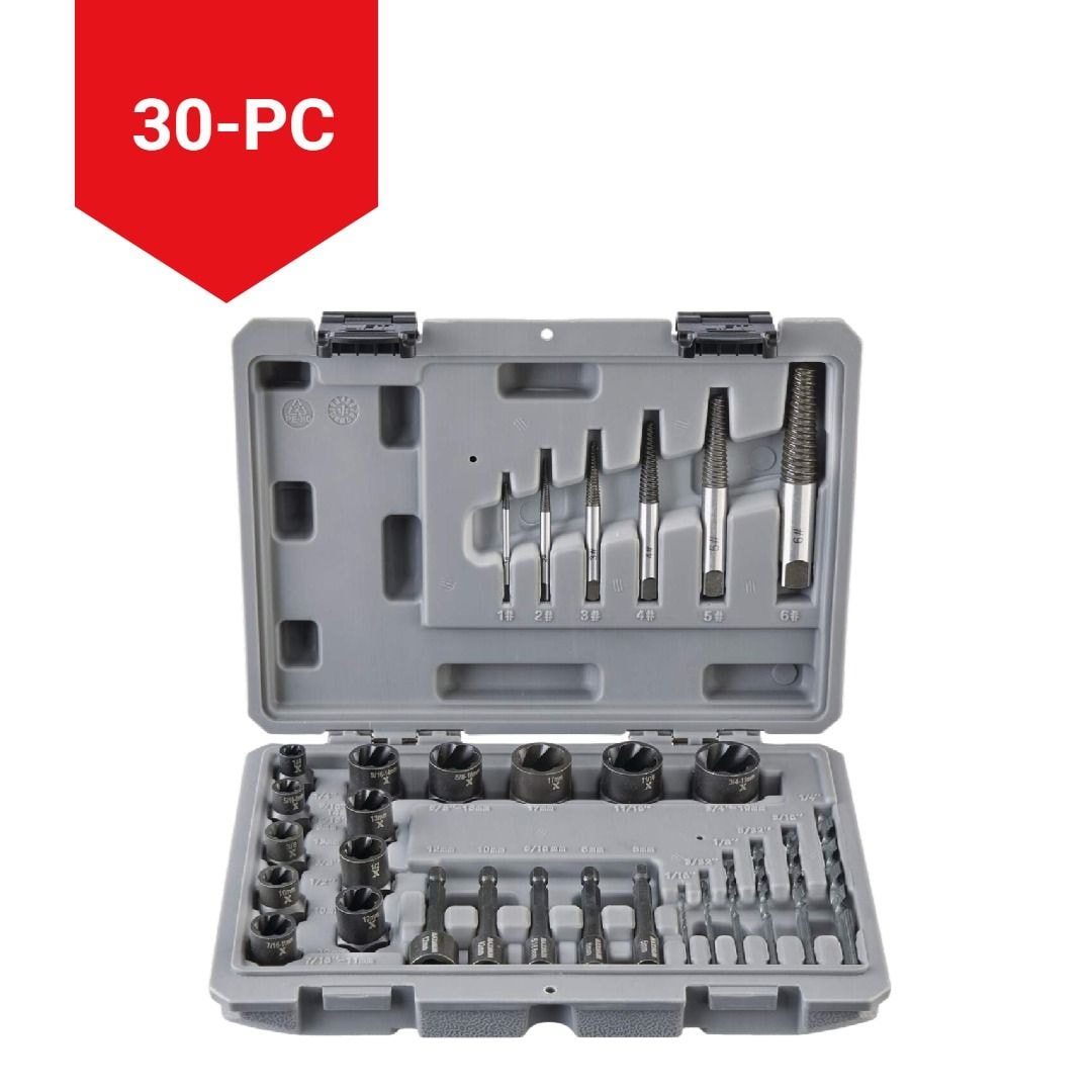 Bolt Remover Set, 30-pc, SAE/Metric