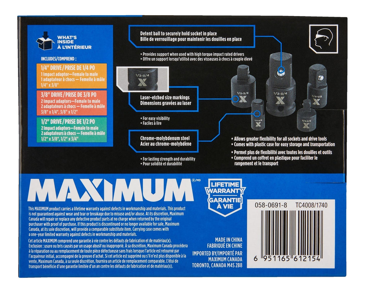 Impact Adapter Set with Case, 5-pc