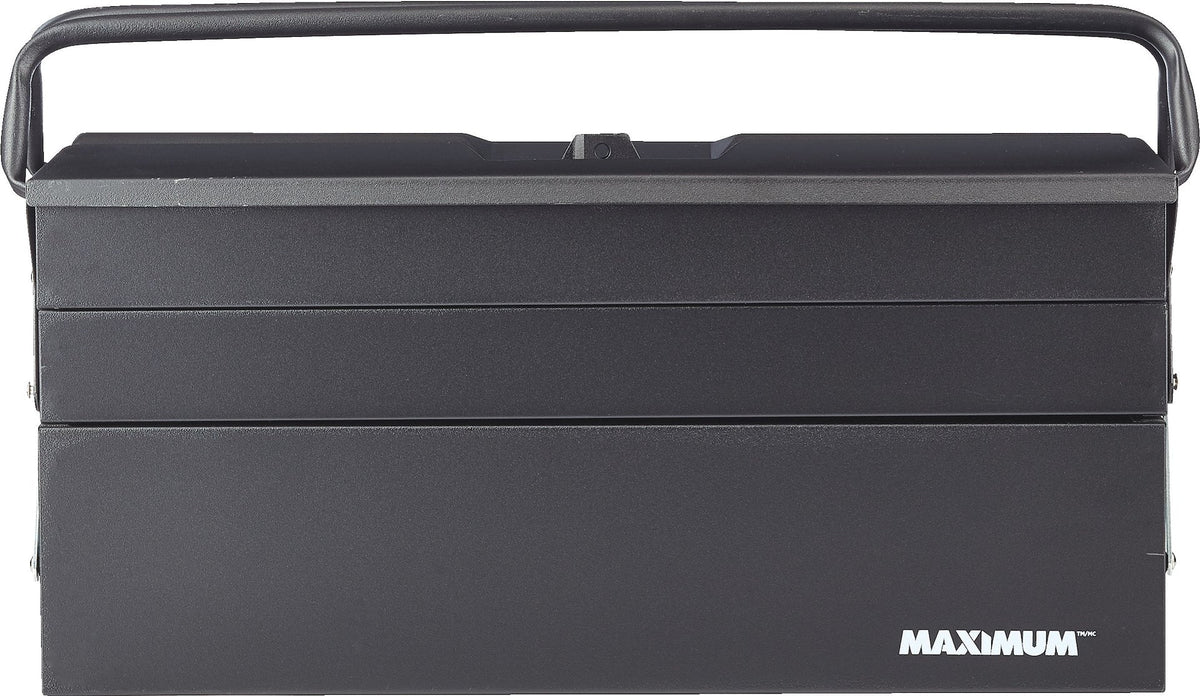 Portable 5-Tray Cantilever Tool Box, Black, 21-in