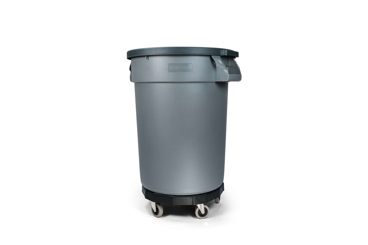 Universal Commercial Heavy-Duty Resin Garbage Can Dolly, Black