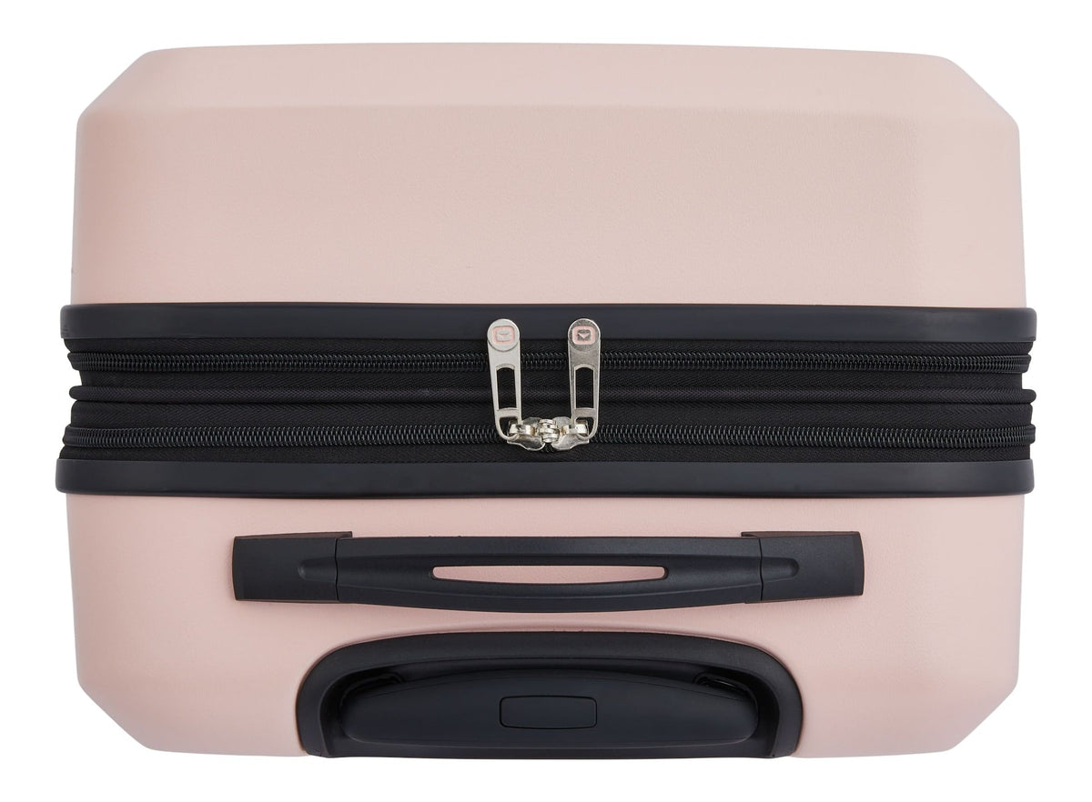 Hardside Carry-On Spinner Flex Travel Suitcase, Pink, 21-5/8-in