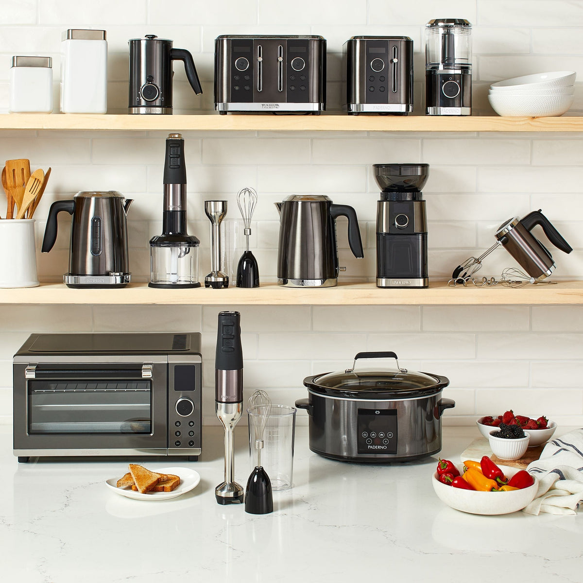 Cordless Electric Kettle with Auto Shut Off, Black Stainless Steel, 1.7L