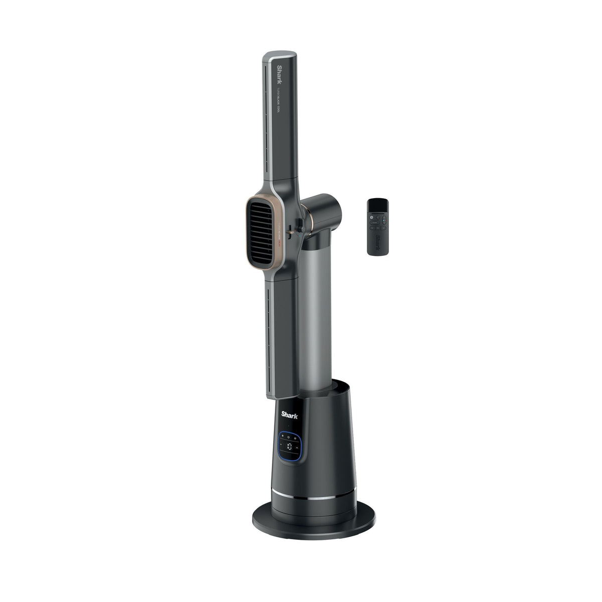 TurboBlade Cool + Heat Oscillating Tower, 2-in-1 Bladeless Fan & Heater, with Remote Control, Black