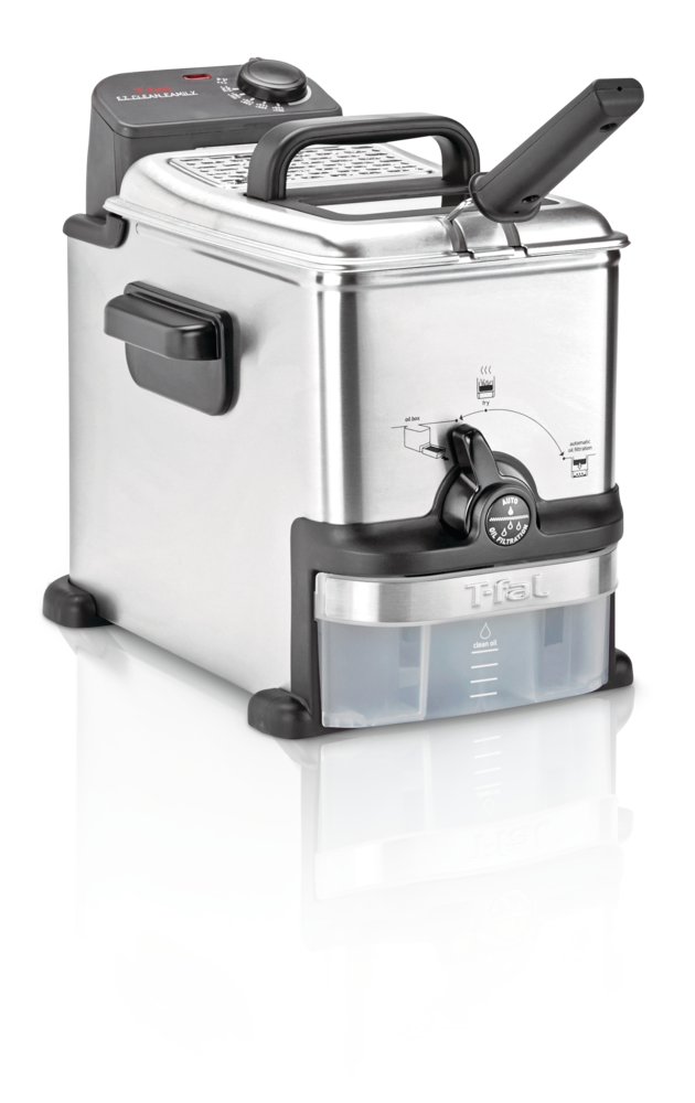 EZ Clean Pro Compact Deep Fryer with Oil Filter, Stainless Steel, 2L