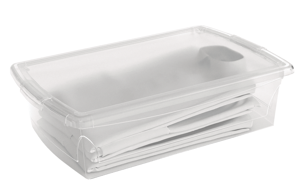 Clarity Transparent Storage Box with Lid, 25-L
