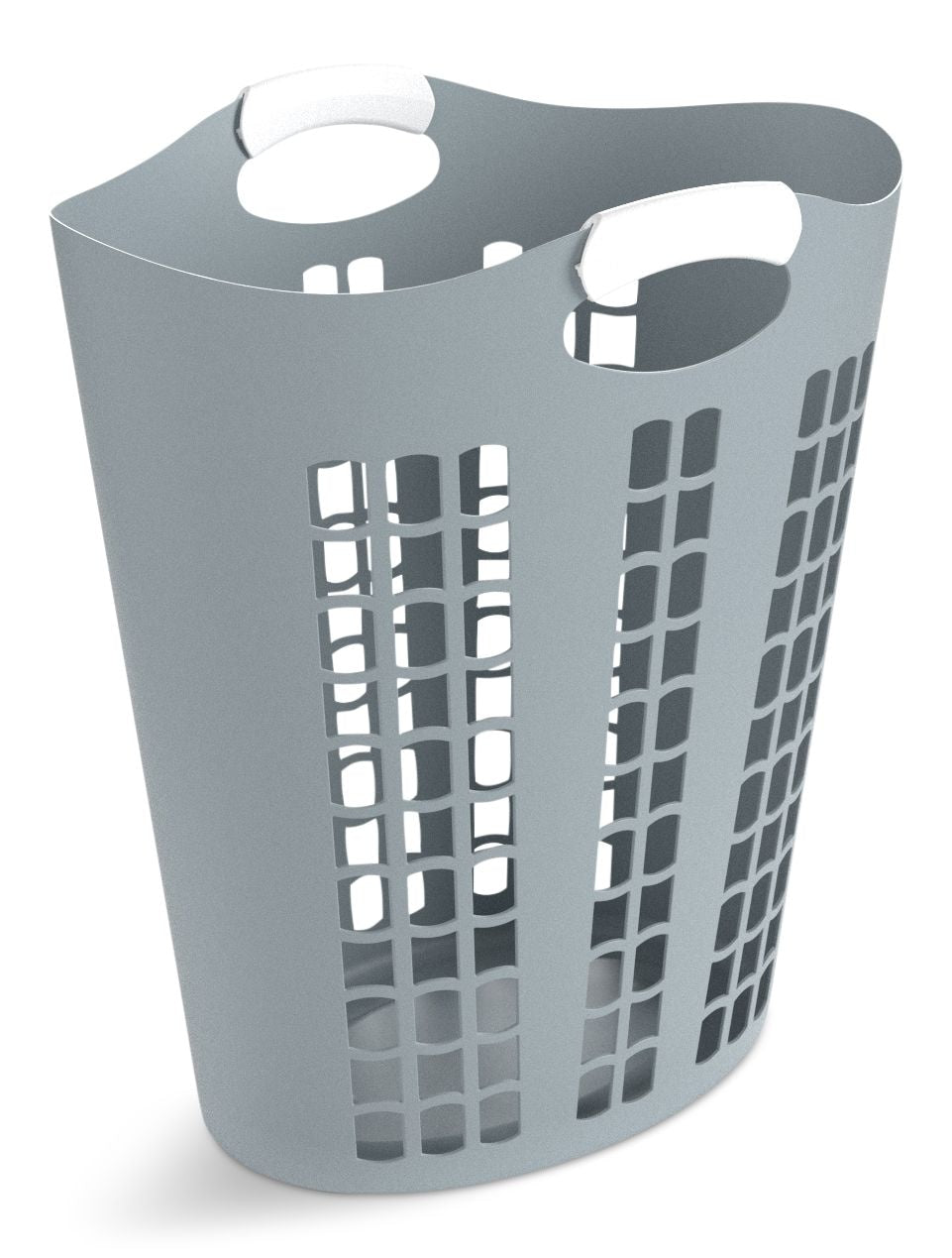 Easy Carry Flexible Laundry Hamper, 21.3 x 11 x 24.7-in, Grey
