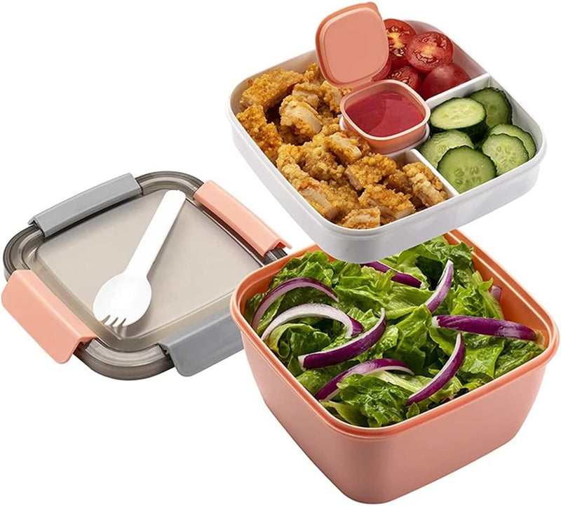 Lunch Bento Box Work Compartment Cute Ladies Microwave Portable Container Cutlery Picnic Set(E) L5817