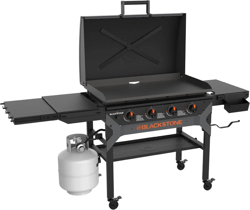 Iron-Forged 36" Omnivore Griddle – Premium Powder-Coated Steel with Reinforced Hood, Black Finish F5583