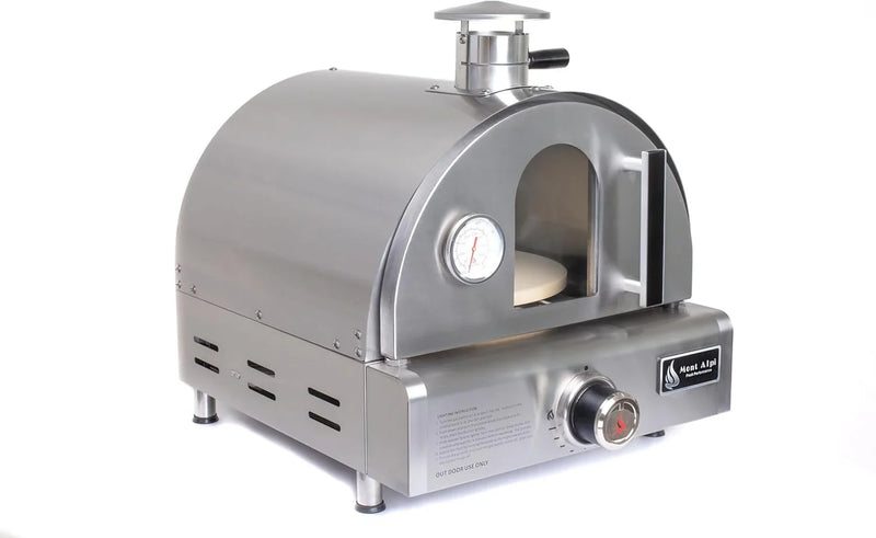 MAPZ-SS 12000 BTU Multi-Fuel Countertop Table Top Stainless Steel Portable Outdoor Cooking Kitchen Backyard Propane Gas Pizza Making Baking Oven Roasting Grill - Pizza Stone Included K3280