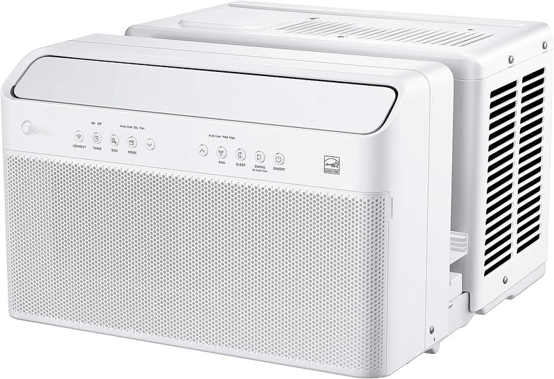 U-Shaped Inverter Window Air Conditioner 12,000BTU with Open Window Flexibility, Robust Installation,Extreme Quiet, 35% Energy Saving, Smart Control, Alexa, Remote, Bracket Included (Renewed) W8660