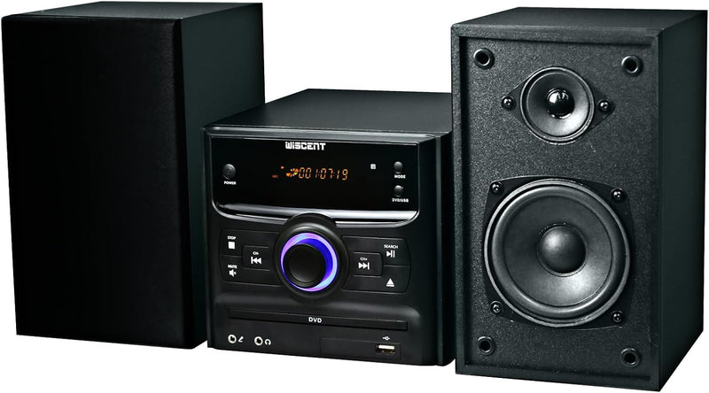 Wireless Stereo System, CD Player, Wireless Streaming, MP3, USB, Audio in, FM Radio, 30W, Micro Sound System Q7521