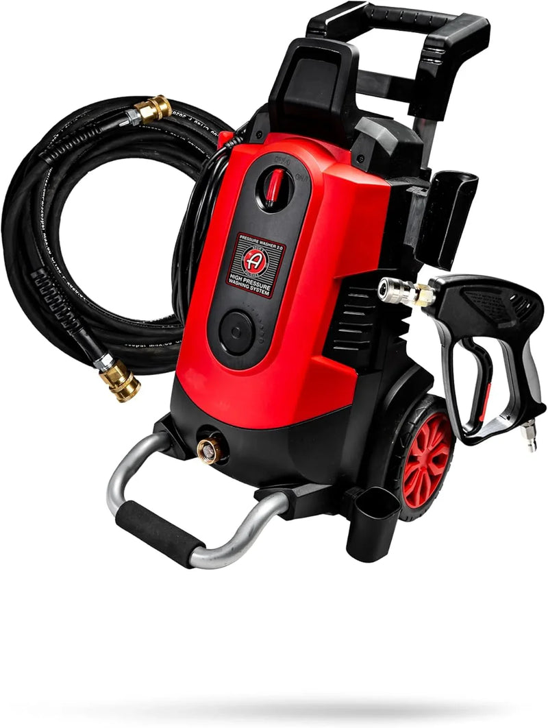 Electric Pressure Washer 2.0, Powerful 1.4 GPM 2000 PSI Car Pressure Washer Sprayer, Snub Nose & Tip Attachment, Use,Car Soap, Patio Boat RV Motorcycle Car Garage Deck Adam's Polishes H5729