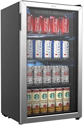 hOmeLabs Beverage Refrigerator and Cooler – 120 Can Mini Fridge U7226