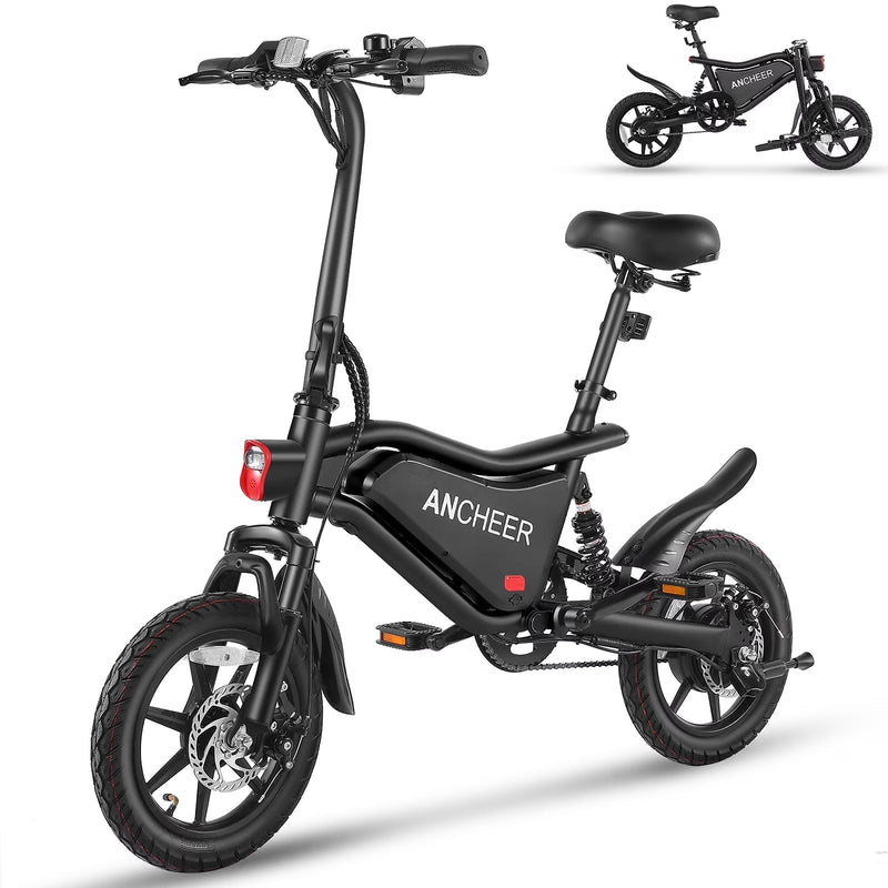 ANCHEER Peak 500W Electric Bike for Adults, Foldable Electric Bikes with 48V 374Wh Battery, 14 in Electric Bicycle for Men Women, LCD Digital... T6195