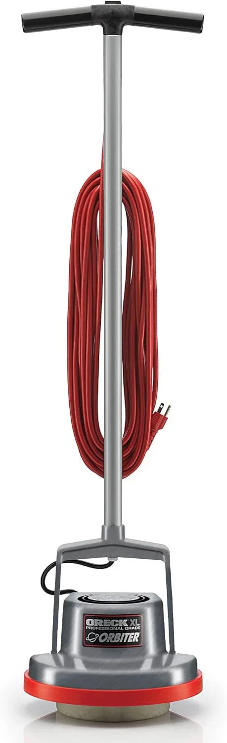 Commercial Orbiter Hard Floor Cleaner Machine, Multi-Purpose Floor Cleaning, Random Orbital Drive, Wide Cleaning Path, 50-Foot Long Cord, ORB550MC, Gray/Red-Oreck I6344