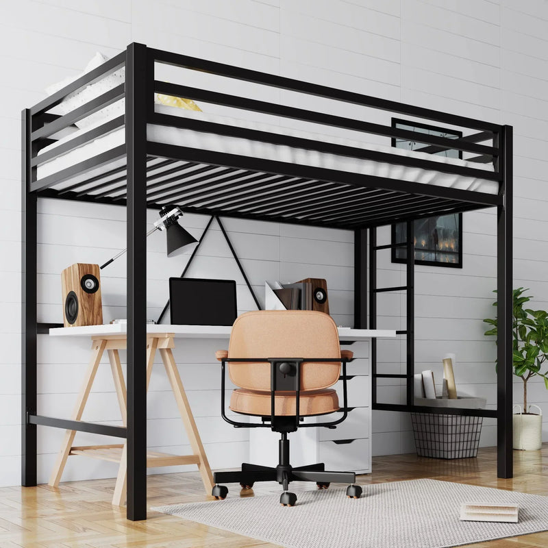 Junior Loft Bed Twin Size, Heavy Duty Twin Bed Frame I3406