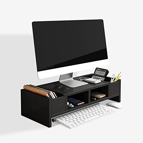 Floating TV Stand - Modern Furniture - Floating TV Stand with Drawers - Wooden Wall-mounted Cabinet Unit with Drawers - Double-layer Computer and TV Space Organizer台 W8079