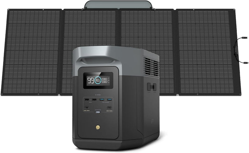Portable Power Station, 2400W LFP Solar Generator, Full Charge in 1 Hr, 2048Wh Solar Powered Generator for Home Backup(Solar Panel Optional) R8763