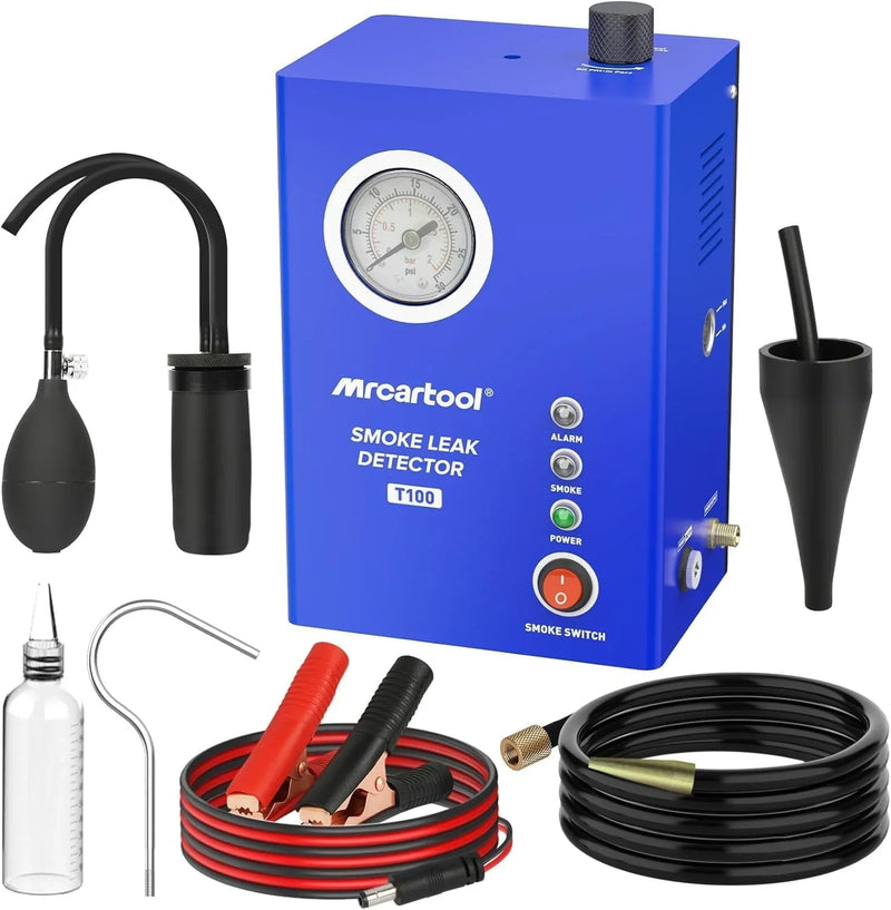 Smoke machine leakage tester, 12-volt DC car smoke machine leakage detector, equipped with an air flow meter and an oil level gauge, suitable for all vehicles. C2748