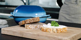 Super Simple Craft Bread Set. Cast iron Dutch oven [compact 2-bowl capacity] and perforated non-stick silicone liner.