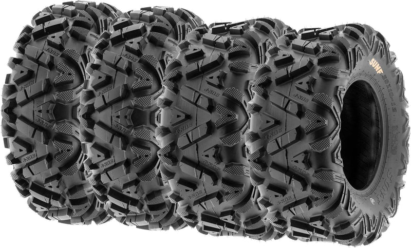 Set of 4 ATV UTV all-terrain Tires 25x8-12 Front & 25x10-12 Rear, 6 PR, Tubeless A033 D9335