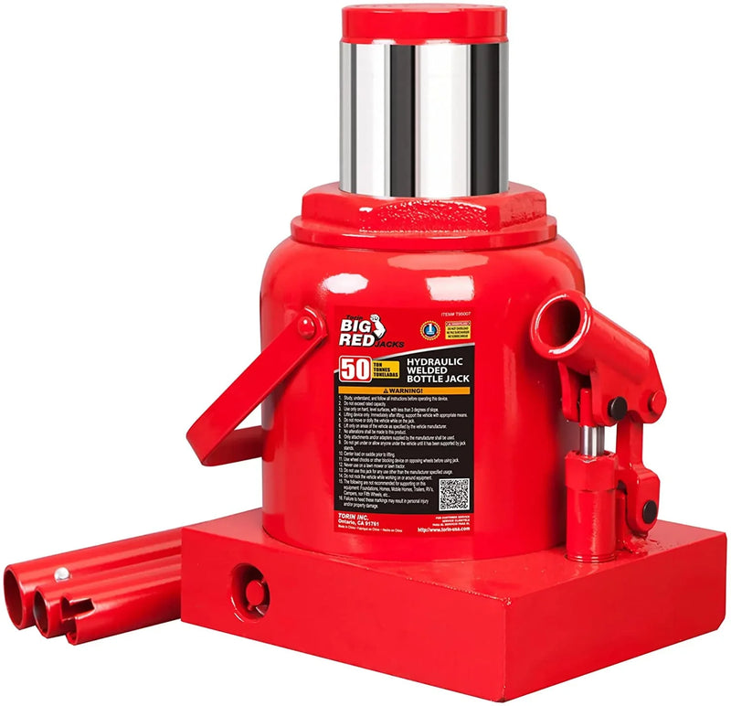 BIG RED 50 Ton Low Profile Hydraulic Bottle Jack – Welded Construction for Automotive & Heavy Lifting Z8599