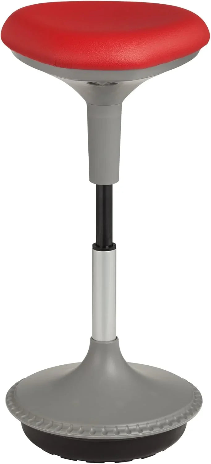 Adjustable-height office desk and active learning stools for classrooms, foam-filled backless rocking stools with rocking function, in gray color G8753