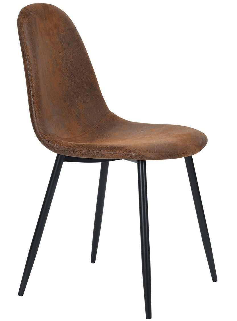 Charlton Suede Dining Chair, Brown