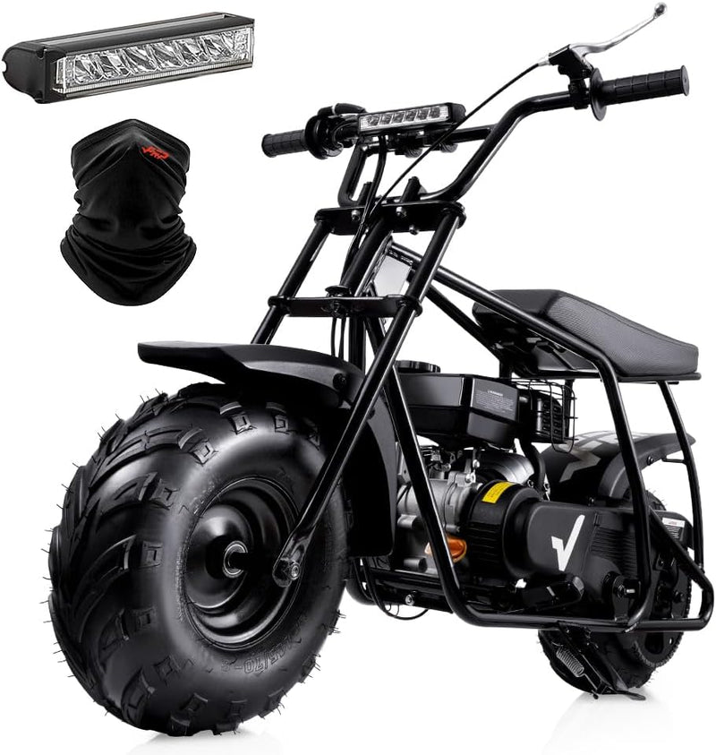 Mini Dirt Bike GMB100, 99 CC Gas Powered Mini Bike 4 Stroke 3HP, Off Road Mini Bikes for Kids and Adult, Trail Bike Up to 24 Mph, Weight Support Up to 185 LBS (Black) P6752