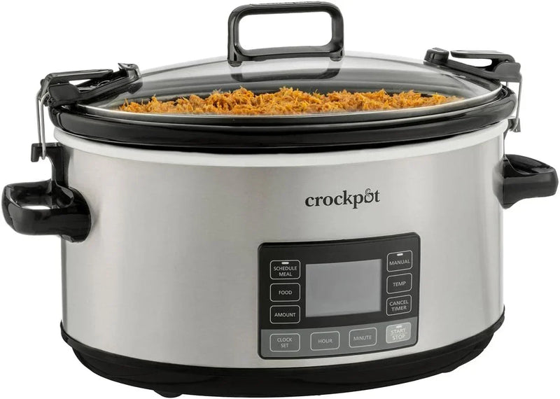 7 Quart Portable Programmable Slow Cooker with Timer and Locking Lid I4298