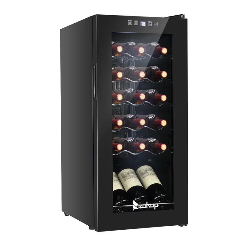 Zimtown 1.8Cu.Ft 18Bottle Compressor Wine Cooler Refrigerator Freestanding Compact Mini Wine Fridge N7730