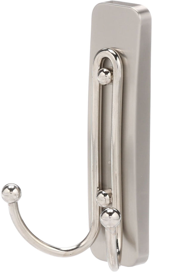 Command Large Bathroom Double Hook, Satin Nickel I0224