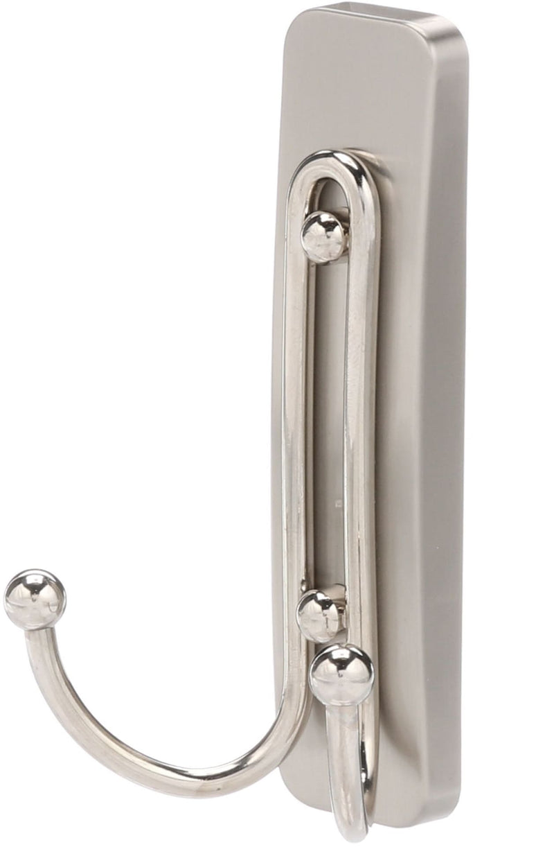 Command Large Bathroom Double Hook, Satin Nickel I0224