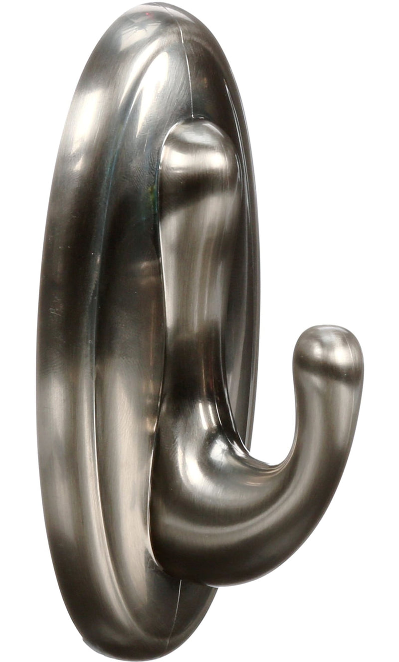 Command Large Traditional Decorative Utility Hook, Brushed Nickel W8428
