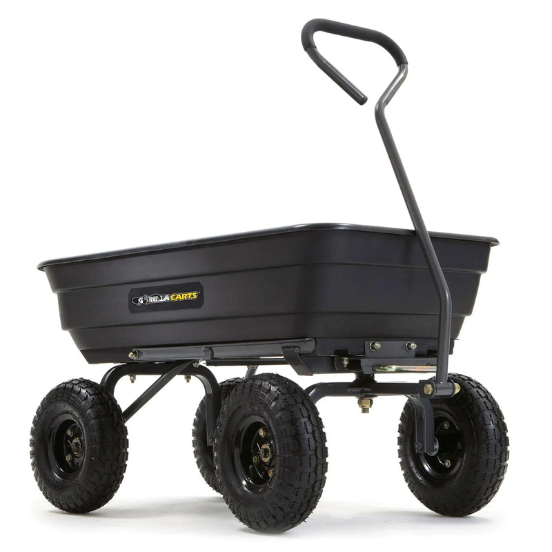Poly Garden Dump Cart with Easy to Assemble Steel Frame J9374
