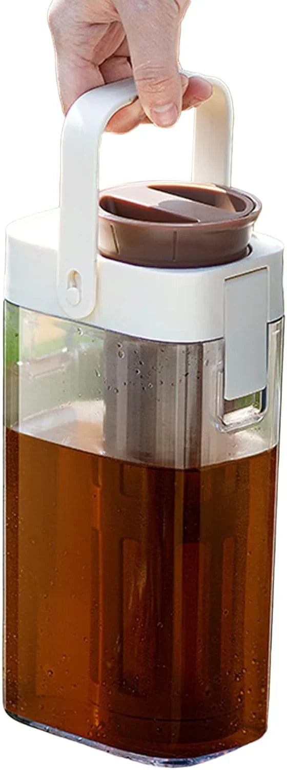 Iced Tea Pitcher, Tea Beverage Container, Leak Proof Dispenser with Transparent and Large Capacity Design for Outdoor Picnics, Parties, or Barbecues, 1 Piece T6292
