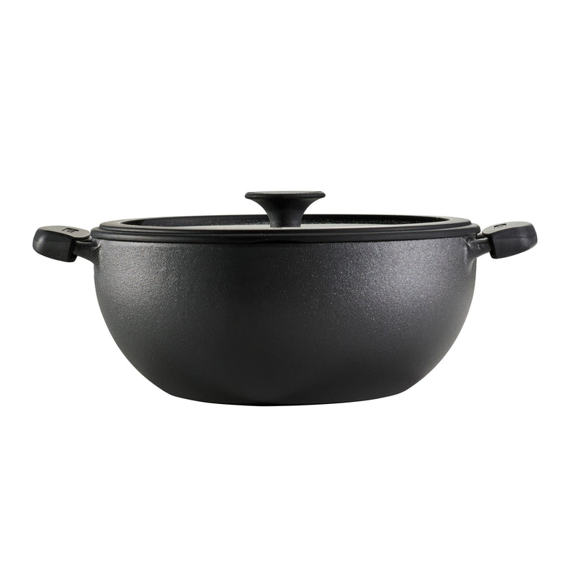 4.8 Qt Pre-Seasoned Cast Iron Kadai with Lid M5098