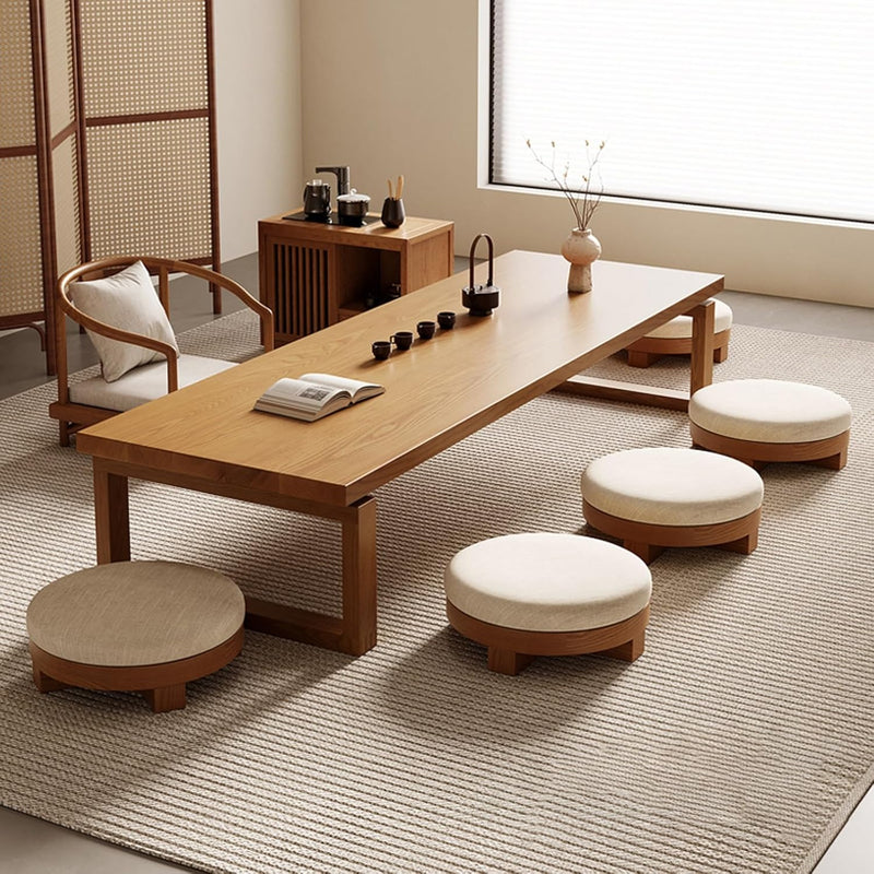 Japanese tatami coffee table,round wood coffee table,wooden coffee table living room,Japanese floor table，tea table,tatami table,low table for sitting on the floor,Walnut coffee table(100cm/39.3in) D2166