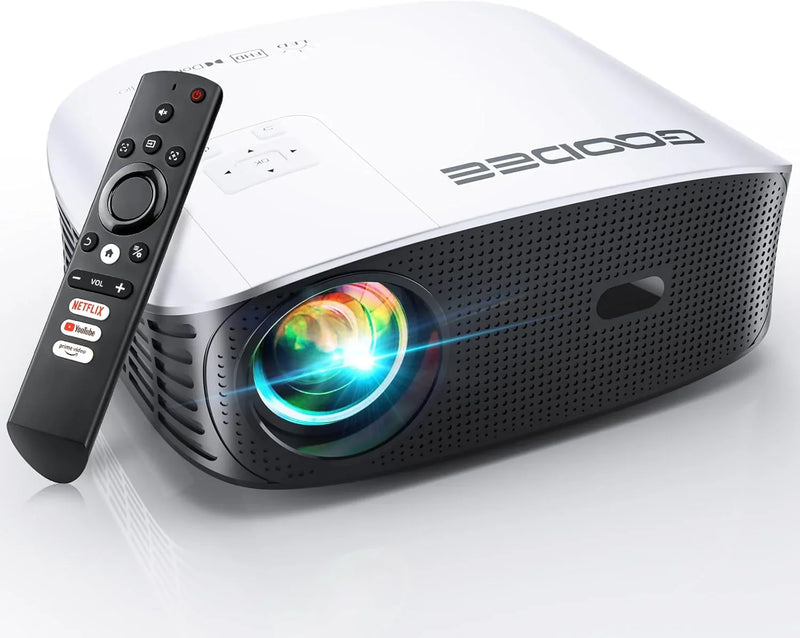 Intelligent 4K projector, equipped with 5G WIFI and Wireless functions, supports Dolby sound effect, outdoor projector, 400-inch zoom home theater projector, compatible with TV stick. D9624