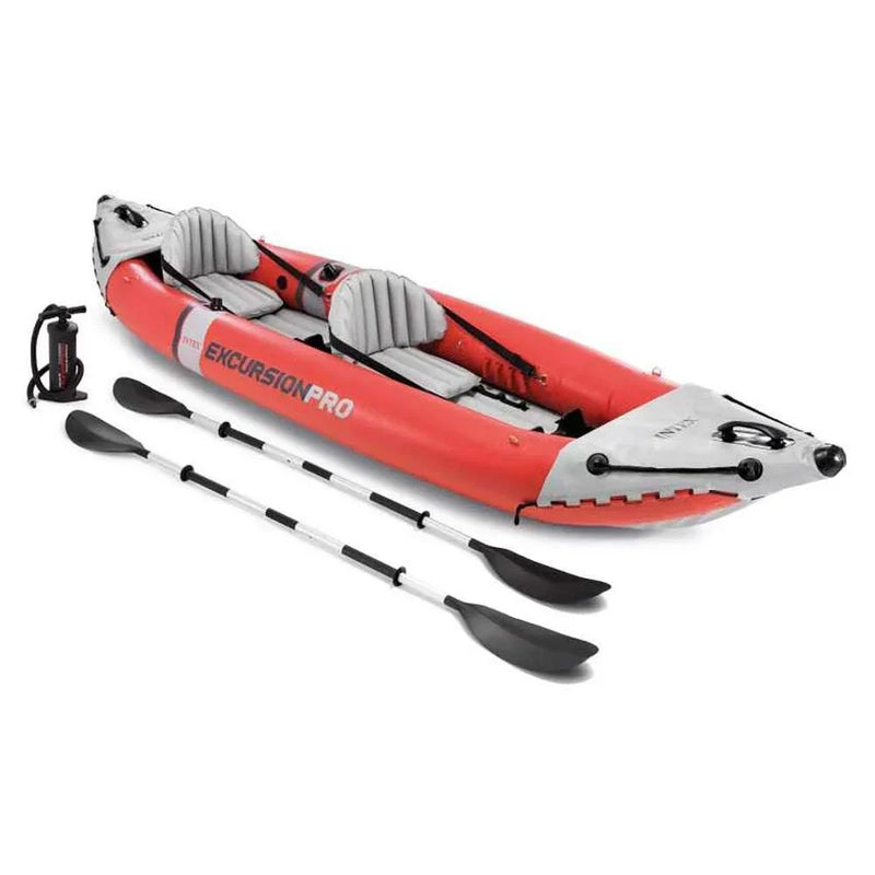 2 Person Vinyl Inflatable Kayak with Aluminum Oars T8663