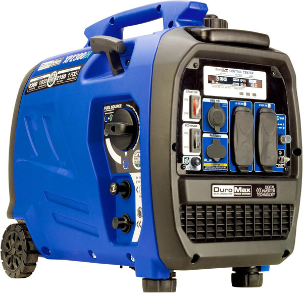 2300-watt dual-fuel portable digital inverter generator - Dual fuel (gasoline and propane), suitable for RVs and emergency use N2984