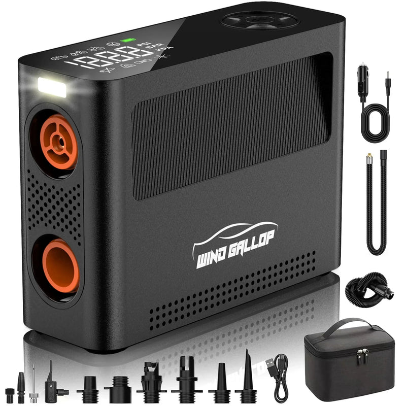 Tire Inflator Portable Air Compressor, Rechargeable Electric Paddle Board Pump 150PSI, 3X Faster Inflation 9 Pump Modes,Auto Air Pump for Car Tires Motorcycle Bike Ball SUP Tent Kayak Float M5816